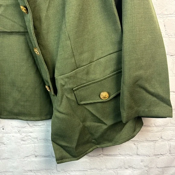 BloomChic Olive Green Button Detail Open Front Jacket Plus Sizes 1X & 2X - Picture 4 of 5